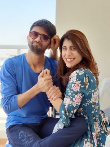 Saher and her husband - sunglasses UAE